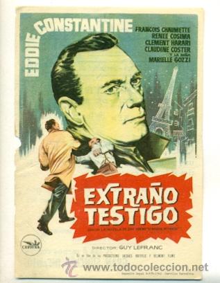 Cine: EXTRA&Ntilde;O TESTIGO - PROGRAMA ORIGINAL   CON  PUBLICIDAD - - Foto 1
