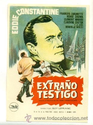 Cine: EXTRA&Ntilde;O TESTIGO - PROGRAMA ORIGINAL   SIN  PUBLICIDAD - IMPECABLE - Foto 1