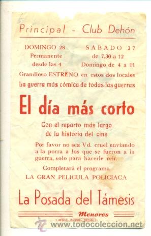 Cine: EL DIA MAS CORTO- PROGRAMA ORIGINAL   CON  PUBLICIDAD - - Foto 2