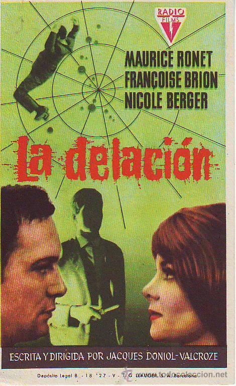 Foglietti di film di film antichi di cinema: la delacion