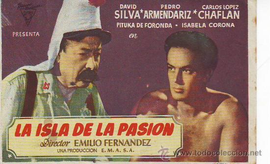 Foglietti di film di film antichi di cinema: la isla de la pasion