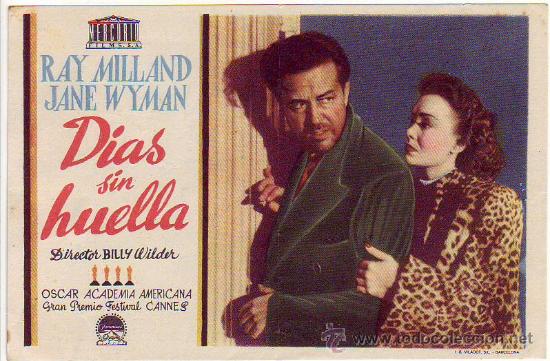 Cinema: dias sin huella - ray milland - jane wyman