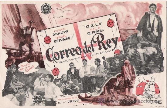 Foglietti di film di film antichi di cinema: correo del rey (sin doblez)