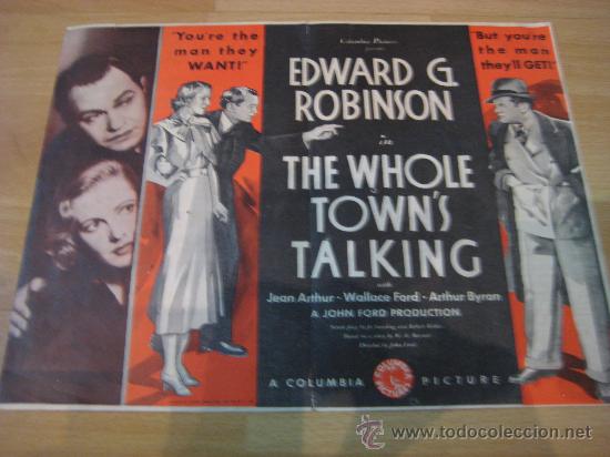 Foglietti di film di film antichi di cinema: PASAPORTE A LA FAMA.EDWARD G. ROBINSON Y JEAN ARTHUR.PROGRAMA ORIGINAL AMERICANO