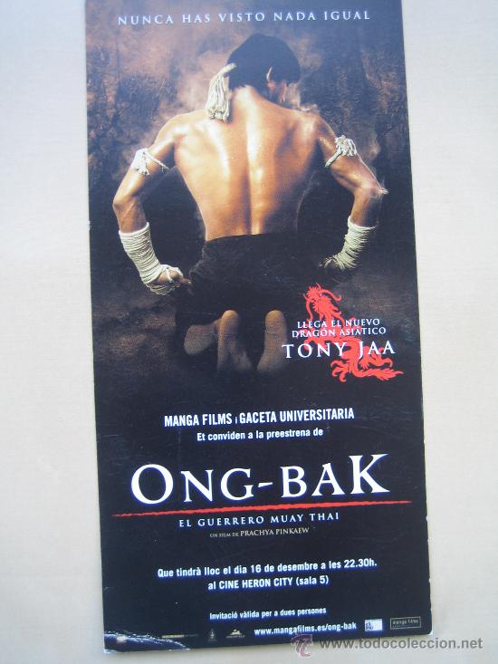 Flyers Publicitaires de Films Anciens: on bak artes marciales - folleto de mano invitacion al preestreno