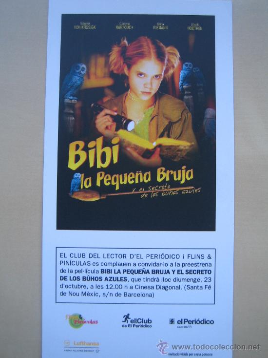 Flyers Publicitaires de Films Anciens: bibi la peque&ntilde;a bruja - folleto de mano invitacion al preestreno