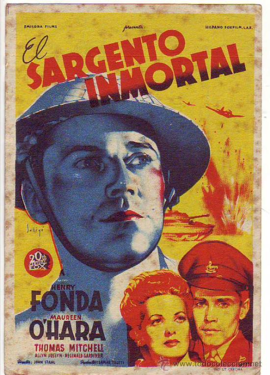 Cine: el sargento inmortal - henry fonda - maureen o&acute;hara