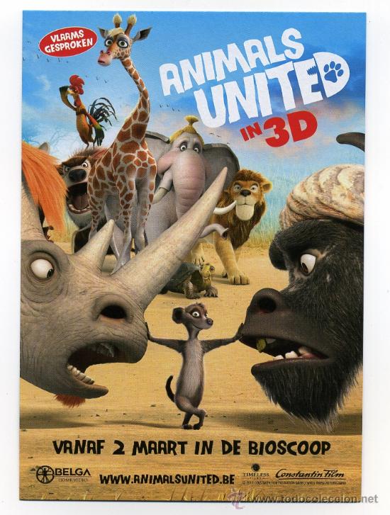 Cine: ANIMALS UNITED. POSTAL. - Foto 1