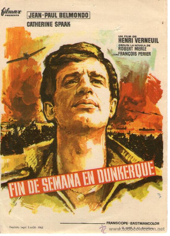 Flyers Publicitaires de Films Anciens: folleto de mano fin de semanaen dunkeque