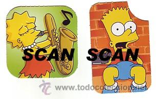 Flyers Publicitaires de Films Anciens: 00262 LOS SIMPSONS. DOS CROMOS DE CARTON DURO TROQUELADOS. A&Ntilde;O 2008 BART & LISA.