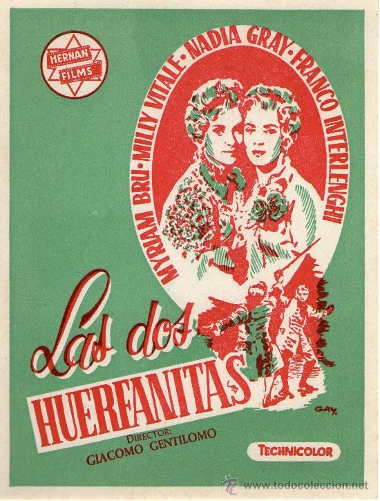 Flyers Publicitaires de Films Anciens: folleto de mano - las dos huefanitas - giacomo gentilomo
