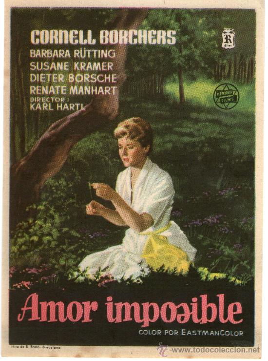 Flyers Publicitaires de Films Anciens: folleto de la pelicula - amor imposible -