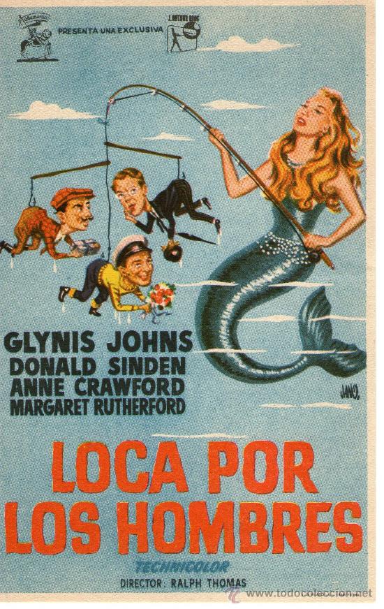 Cine: programa de mano de la pelicula - loca por los hombres- ralph thomas - Foto 1