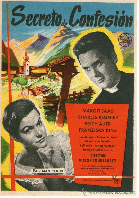 Flyers Publicitaires de Films Anciens: folleto de mano de la pelicula - secreto de confesion - victor tourjansky