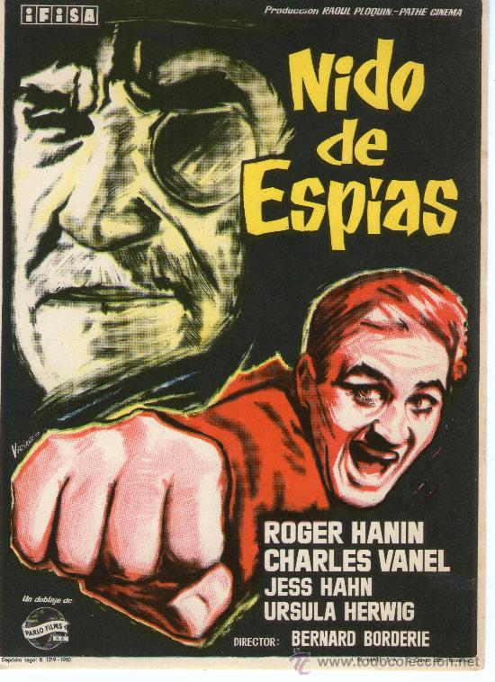 Flyers Publicitaires de Films Anciens: prgrama de mano de lapelicula - nido de espias- bernard borderie