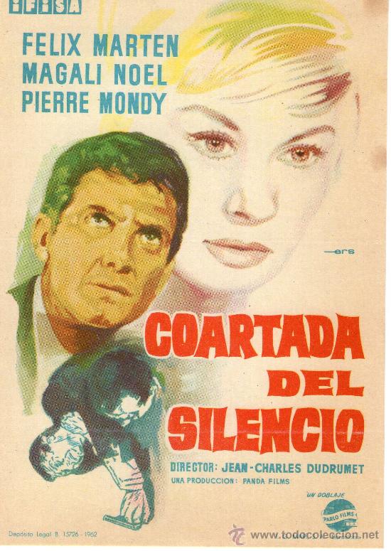 Flyers Publicitaires de Films Anciens: folleto de mano de la pelicula - coartada del silencio - 1962,