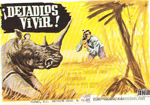 Cine: PROGRAMA DE CINE: DEJARLOS VIVIR PC-1321 - Foto 1