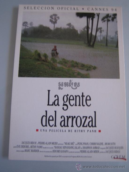 Cine: la gente de arrozal - folleto de mano tarjeta original estreno