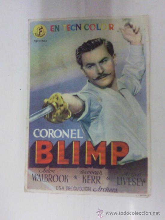 Cine: FOLLETO DE MANO, CORONEL BLIMP, CON PUBLICIDAD - Foto 1