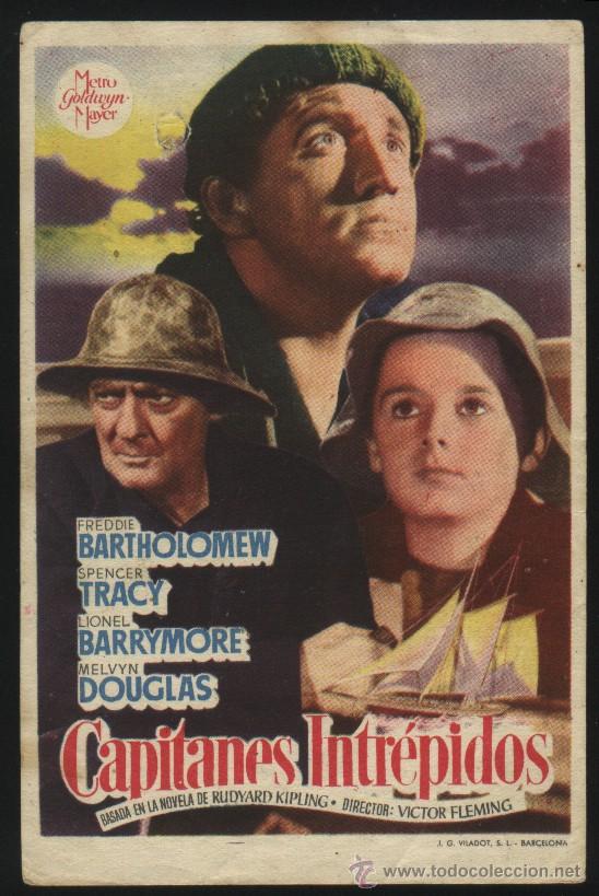  Flyers Publicitaires de films Anciens: P-1507- CAPITANES INTREPIDOS (Captains Courageous) Spencer Tracy - Lionel Barrymore