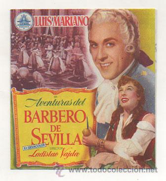 Cine: AVENTURAS DEL BARBERO DE SEVILLA. CINE PRINCIPAL. (DOBLE)