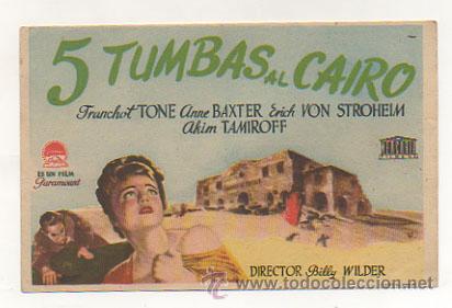Cine: 5 TUMBAS AL CAIRO. - Foto 1
