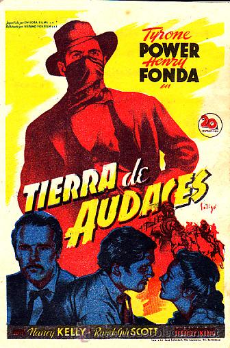 Cine: PROGRAMA DE CINE: TIERRA DE AUDACES PC-1405 - Foto 1