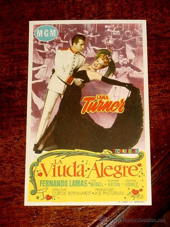 Cine: PROGRAMA DE CINE LA VIUDA ALEGRE - CON PUBLICIDAD DE CINE RIALTO. - Foto 1