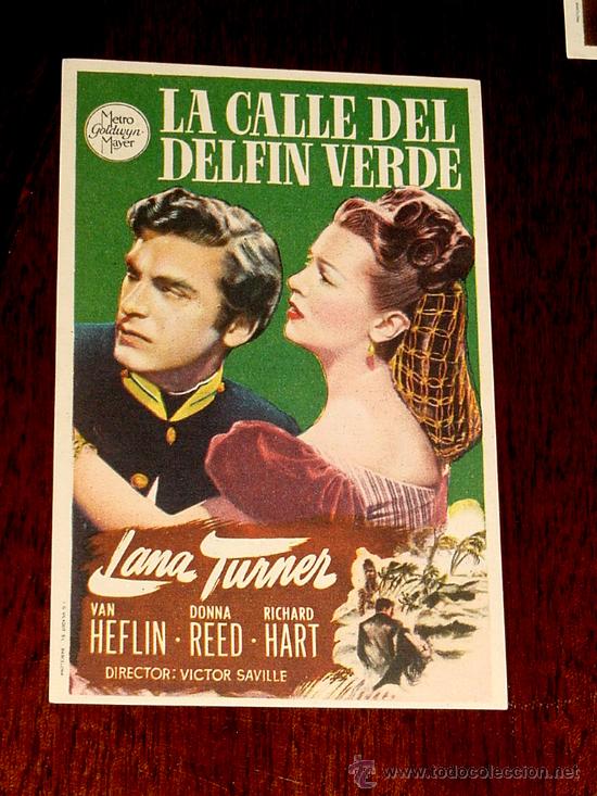 Kino: PROGRAMA DE CINE LA CALLE DEL DELFIN VERDE - CON PUBLICIDAD DE CINE RIALTO.