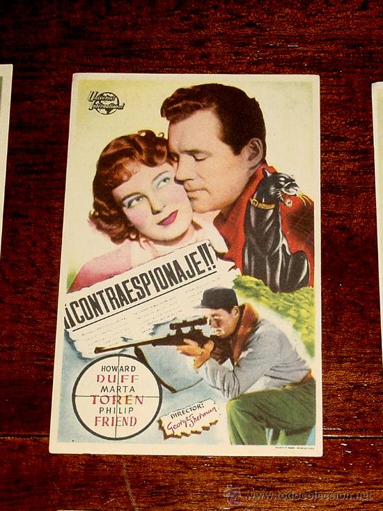 Cine: PROGRAMA DE CINE CONTRAESPIONAJE - CON PUBLICIDAD DE CINE RIALTO. - Foto 1