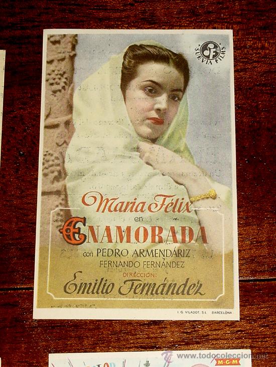 Kino: PROGRAMA DE CINE ENAMORADA - CON PUBLICIDAD DE CINE RIALTO - VILLANUEVA DE LA SERENA.