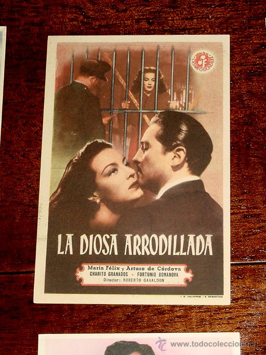 Kino: PROGRAMA DE CINE LA  DIOSA ARRODILLADA - CON PUBLICIDAD DE CINE RIALTO - VILLANUEVA DE LA SERENA.