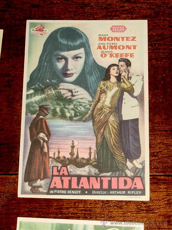 Kino: PROGRAMA DE CINE LA ATLANTIDA - CON PUBLICIDAD DE CINE RIALTO - VILLANUEVA DE LA SERENA.