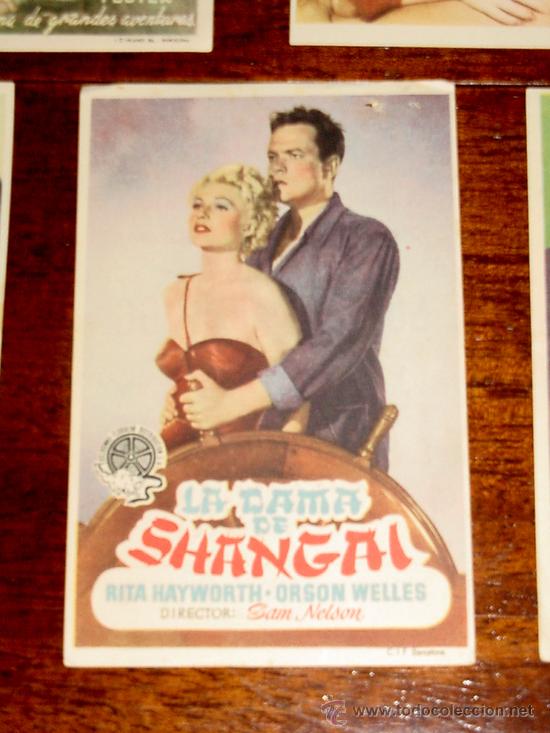 Flyers Publicitaires de Films Anciens: ANTIGUA PROGRAMA DE CINE LA DAMA DE SHANGAI - CON PROPAGANDA DE CINE TEXAS.