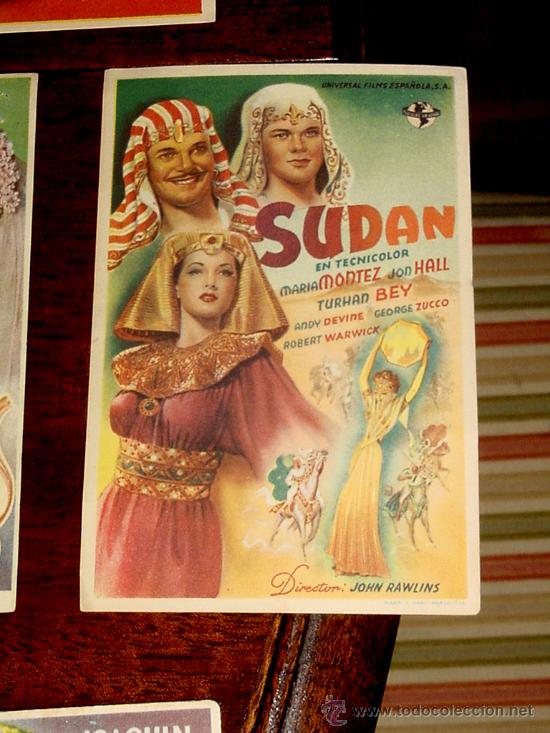 Flyers Publicitaires de Films Anciens: ANTIGUO PROGRAMA DE CINE SUDAN - CON PUBLICIDAD DE GRAN CINE ODIEL.