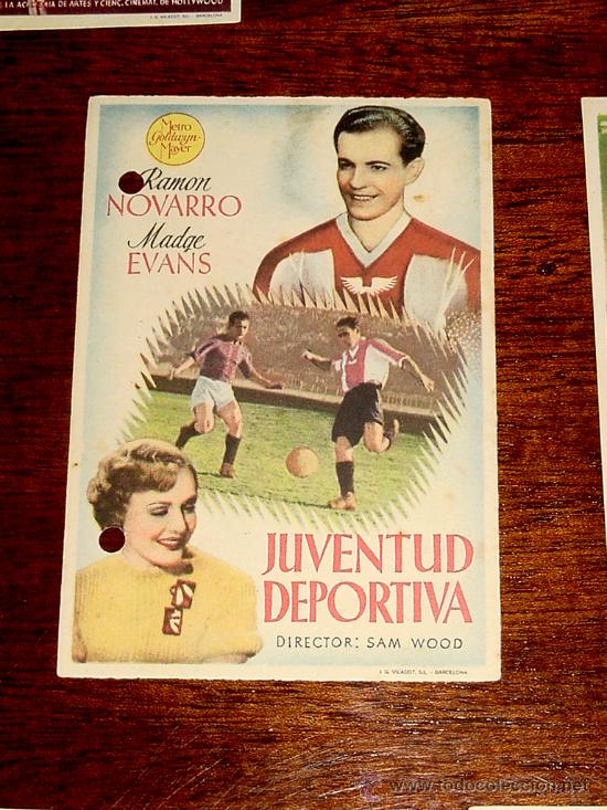 Flyers Publicitaires de Films Anciens: ANTIGUO PROGRAMA DE CINE JUVENTUD DEPORTIVA - CON PUBLICIDAD DE CINE JOFRE