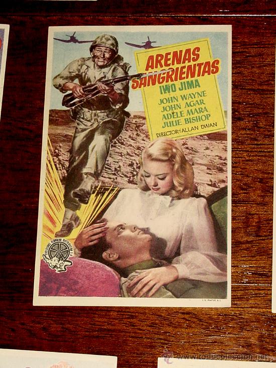 Flyers Publicitaires de Films Anciens: ANTIGUO PROGRAMA DE CINE ARENAS SANGRIENTAS - CON PUBLICIDAD DE TIVOLI.