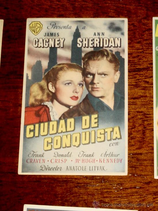 Folhetos de m&atilde;o de filmes antigos de cinema: ANTIGUO PROGRAMA DE CINE CIUDAD DE CONQUISTA - SIN PUBLICIDAD.