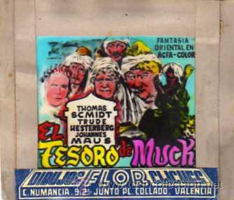 Folhetos de m&atilde;o de filmes antigos de cinema: CELULOIDE. CINE. DIBUJOS FLOR CLICHES. VALENCIA. El Tesoro de Muck Scmidt, Maus,