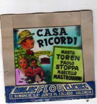 Folhetos de m&atilde;o de filmes antigos de cinema: CELULOIDE. CINE. DIBUJOS FLOR CLICHES. VALENCIA. Casa Ricordi. Torne, Stoppa, Mastroianni