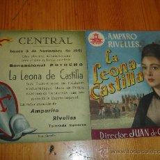 Cine: LA LEONA DE CASTILLA. CINE CENTRAL CARTAGENA
