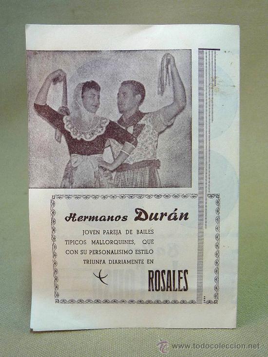 Folhetos de m&atilde;o de filmes antigos de cinema: FOLLETO DE MANO, PROGRAMA  ESPECTACULOS, BALLET ISA COUSO, ELENCO ARTISTICO