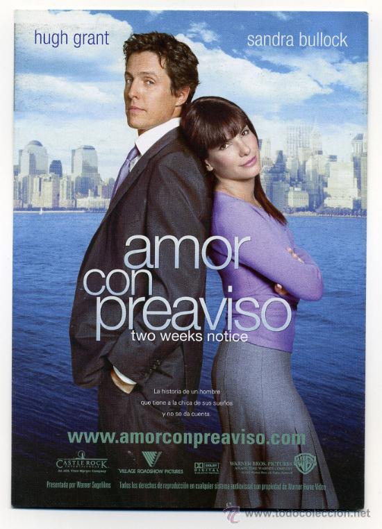 Cine: AMOR CON PREAVISO, con Sandra Bullock. - Foto 1