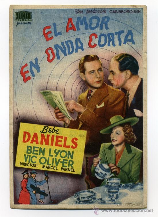 Cine: EL AMOR EN ONDA CORTA, con Bebe Daniels. - Foto 1
