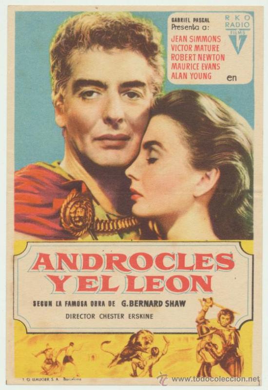 Cine: Androcles y el le&oacute;n. Sencillo de RKO Radio. - Foto 1