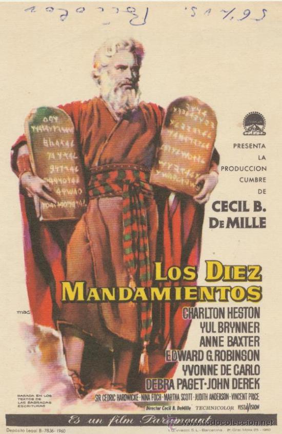 Cine: Los Diez Mandamientos. Sencillo de Paramount. - Foto 1