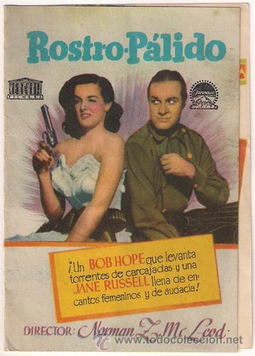 Cine: PTCC 413 ROSTRO PALIDO PROGRAMA DOBLE MERCURIO BOB HOPE JANE RUSSELL - Foto 1