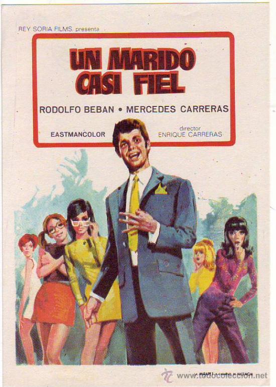 Flyers Publicitaires de Films Anciens: un marido casi fiel - rodolfo beban - mercedes carreras
