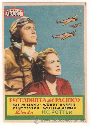 Cine: PTCC 422 ESCUADRILLA DEL PACIFICO PROGRAMA SENCILLO ARAJOL RAY MILLAND - Foto 1
