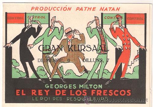 Cine: PTCC 307 EL REY DE LOS FRESCOS PROGRAMA DOBLE GEORGES MILTON HELENE ROBERT - Foto 1